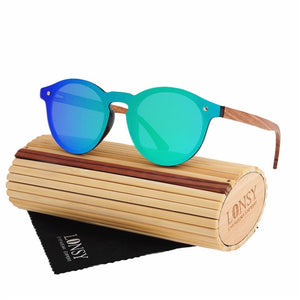 Fashion Bamboo Polarized Sunglasses Women Brand Designer UV400 Mirror Lenses Wood Sun glasses For Men Oculos de sol masculino