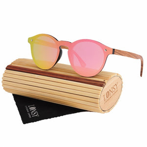 Fashion Bamboo Polarized Sunglasses Women Brand Designer UV400 Mirror Lenses Wood Sun glasses For Men Oculos de sol masculino