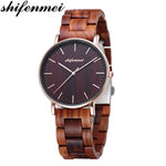 Shifenmei Bamboo women Watch Wooden Dial Face with Scale Men Quartz Watches Straps relojes mujer marca de lujo Mirar Relojes