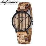 Shifenmei Bamboo women Watch Wooden Dial Face with Scale Men Quartz Watches Straps relojes mujer marca de lujo Mirar Relojes