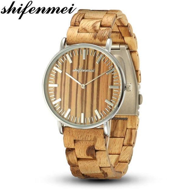 Shifenmei Bamboo women Watch Wooden Dial Face with Scale Men Quartz Watches Straps relojes mujer marca de lujo Mirar Relojes