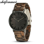 Shifenmei Bamboo women Watch Wooden Dial Face with Scale Men Quartz Watches Straps relojes mujer marca de lujo Mirar Relojes