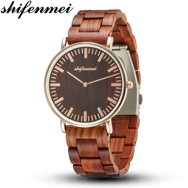 Shifenmei Bamboo women Watch Wooden Dial Face with Scale Men Quartz Watches Straps relojes mujer marca de lujo Mirar Relojes