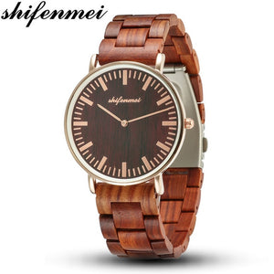 Shifenmei Bamboo women Watch Wooden Dial Face with Scale Men Quartz Watches Straps relojes mujer marca de lujo Mirar Relojes