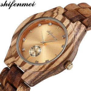 Shifenmei Woman Watch 2020 Wooden Watch Top Luxury Brand Quartz Ladies Watches Full Bamboo Wood Clock for Women zegarek damski