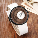 Fashion Top Brand Wooden Watch Men Exquisite Carving Hollow Design Male Clock Unique Green Leather Quartz Wood Watches relogio