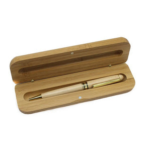 Engraved Ballpoint Pen Personalized Bamboo Box Case Wedding Favors Birthday Baptism Party Valentines Day Gift Father's Day Favor