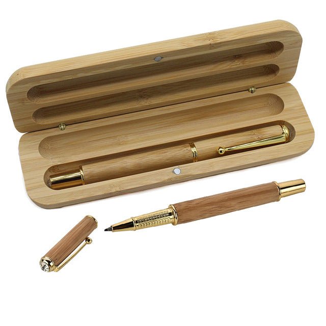 Engraved Ballpoint Pen Personalized Bamboo Box Case Wedding Favors Birthday Baptism Party Valentines Day Gift Father's Day Favor