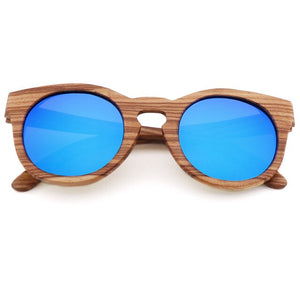 Women's Bamboo Sunglasses Polarized Zebra Wood Glasses Handmade Vintage Wooden Frame Men's Driving Sunglasses Cool Polarization