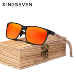 KINGSEVEN 2019 Wood Men Sunglasses Polarized Wooden Sun Glasses for Women Mirror Lens Handmade Fashion UV400 Eyewear Accessories