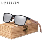 KINGSEVEN 2019 Wood Men Sunglasses Polarized Wooden Sun Glasses for Women Mirror Lens Handmade Fashion UV400 Eyewear Accessories