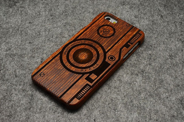 LYBALL Wooden Phone Case 100% Handmade Natural Real Wood Bamboo Hard Cover for Apple iPhone X XR XS MAX 8 7 Plus 6 6S Plus 5S SE
