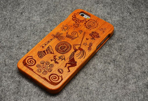 LYBALL Wooden Phone Case 100% Handmade Natural Real Wood Bamboo Hard Cover for Apple iPhone X XR XS MAX 8 7 Plus 6 6S Plus 5S SE