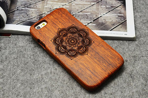 LYBALL Wooden Phone Case 100% Handmade Natural Real Wood Bamboo Hard Cover for Apple iPhone X XR XS MAX 8 7 Plus 6 6S Plus 5S SE