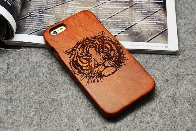 LYBALL Wooden Phone Case 100% Handmade Natural Real Wood Bamboo Hard Cover for Apple iPhone X XR XS MAX 8 7 Plus 6 6S Plus 5S SE