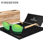 KINGSEVEN Sunglasses Men Bamboo Sun Glasses Women Brand Designer Original Wood Glasses Oculos de sol masculino