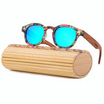 HINDFIELD Wood Sunglasses Women Handmade Round Bamboo Sun Glasses For Men Polarized Mirror Coating Lenses Eyewear gafas de sol
