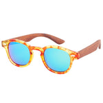 HINDFIELD Wood Sunglasses Women Handmade Round Bamboo Sun Glasses For Men Polarized Mirror Coating Lenses Eyewear gafas de sol