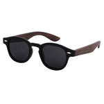 HINDFIELD Wood Sunglasses Women Handmade Round Bamboo Sun Glasses For Men Polarized Mirror Coating Lenses Eyewear gafas de sol