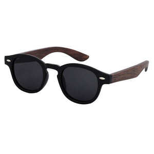HINDFIELD Wood Sunglasses Women Handmade Round Bamboo Sun Glasses For Men Polarized Mirror Coating Lenses Eyewear gafas de sol