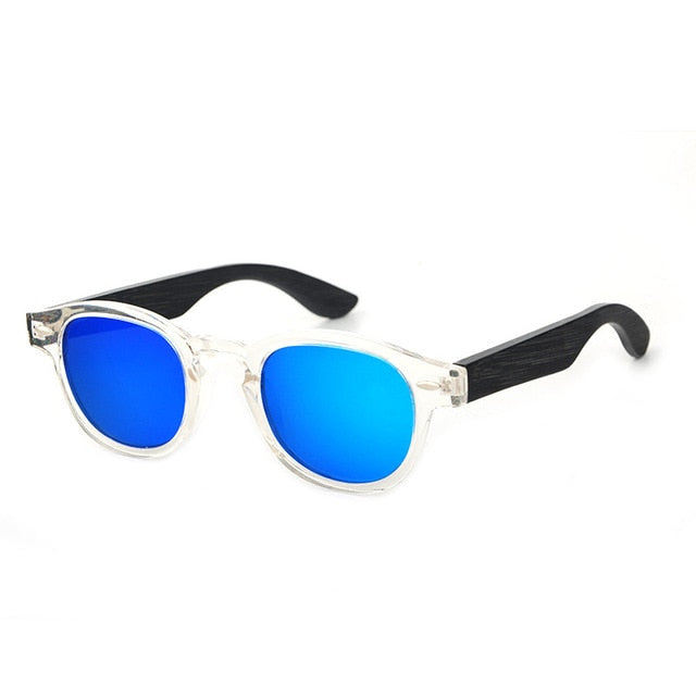 HINDFIELD Wood Sunglasses Women Handmade Round Bamboo Sun Glasses For Men Polarized Mirror Coating Lenses Eyewear gafas de sol
