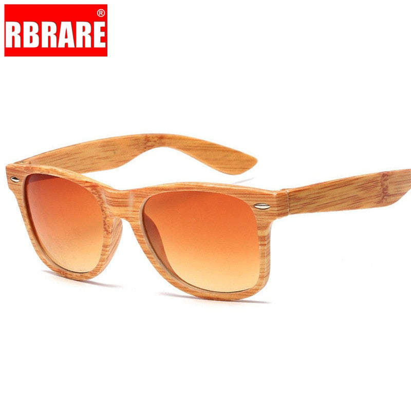 RBRARE 2019 Luxury Sunglasses Women Imitation Wood Glasses Bamboo Grain Classic Vintage Outdoor Travel Oculos De Sol Feminino