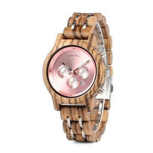 BOBO BIRD Simple Wood Women Watches reloj mujer Miyota Quartz Movement Ladies Clock Custom Wristwatch Gift with Wooden Box B-P18
