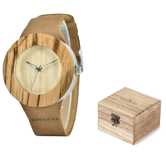 часы женские BOBO BIRD Wood Women Watches Quartz Wristwatch Ladies Timepieces relogio feminino In Gift Box Dropshipping