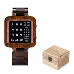 BOBO BIRD Digital Watch Men Luxury Brand Designe Night Vision Bamboo Watch Mini LED Watches Unique Time Display Gifts Dropship