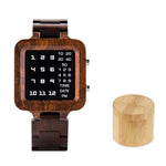 BOBO BIRD Digital Watch Men Luxury Brand Designe Night Vision Bamboo Watch Mini LED Watches Unique Time Display Gifts Dropship