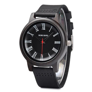 BOBO BIRD Lovers Wood Bamboo Watch Timepieces Leather Band Exquisite Quartz Wristwatches for Men and Women Gifts In Wooden Box