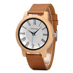 BOBO BIRD Lovers Wood Bamboo Watch Timepieces Leather Band Exquisite Quartz Wristwatches for Men and Women Gifts In Wooden Box