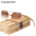 KINGSEVEN 2020 Handmade Wood Sunglasses Men Bamboo Sunglass Women Brand Design Original Wood Glasses Oculos de sol masculino