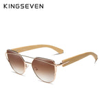 KINGSEVEN 2020 Handmade Wood Sunglasses Men Bamboo Sunglass Women Brand Design Original Wood Glasses Oculos de sol masculino