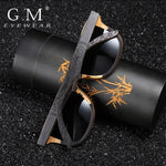 GM Luxury Skateboard Wood Sunglasses Vintage Black Frame Wooden Sunglasses Women Polarized Men's Bamboo Wood Sunglasses S5832