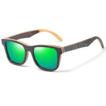 GM Luxury Skateboard Wood Sunglasses Vintage Black Frame Wooden Sunglasses Women Polarized Men's Bamboo Wood Sunglasses S5832