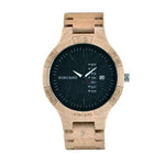 BOBO BIRD Wooden Watches Men Women Date Week Quartz Wristwatch Male часы мужские  Ebony Bamboo Wood Watch Dropshipping fast