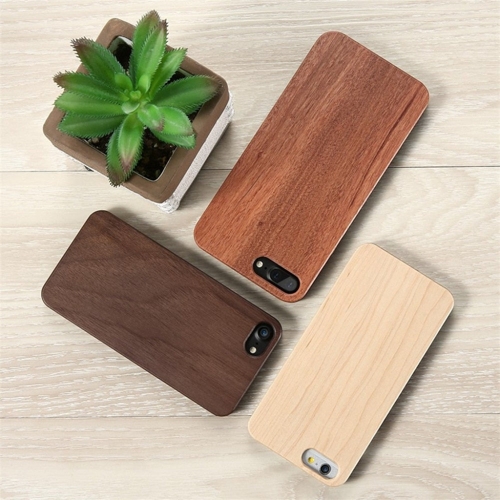 Wooden Phone Case For iPhone X XR XS 11 Pro Max Bamboo Cover Luxury Hard PC Wood Case For iPhone 11 Pro Max 8 7 6S 6 Plus Cover