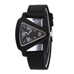 ALK Women Wooden Watch Ladies Quartz Watches Female Male Bamboo Leather Strap Wristwatch Unisex Triangle Wood Clock Dropshipping