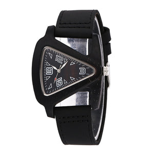 ALK Women Wooden Watch Ladies Quartz Watches Female Male Bamboo Leather Strap Wristwatch Unisex Triangle Wood Clock Dropshipping