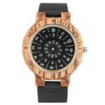 New Arrival 2020 Creative Wood Watches for Men Quartz Wrist Watch Black Genuine Leather Watch band Trendy Cool Wooden Timepiece