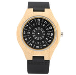 New Arrival 2020 Creative Wood Watches for Men Quartz Wrist Watch Black Genuine Leather Watch band Trendy Cool Wooden Timepiece
