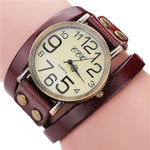 Luxury Brand Vintage Cow Leather Bracelet Watch Women Leather Bamboo Women's Watch  Classic Reloj Mujer 2019 Relogio Feminino