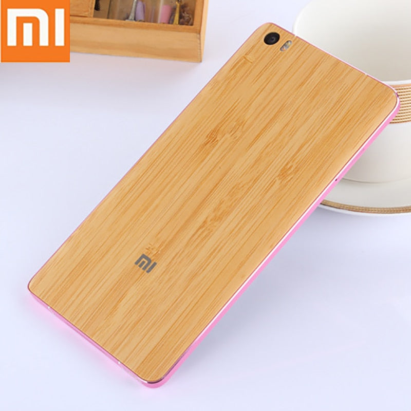 Original Hard Plastic Rear Back Housing Cover For XIAOMI MI NOTE 1 5.7 Inch Replacement Back Door Natural bamboo Battery Case