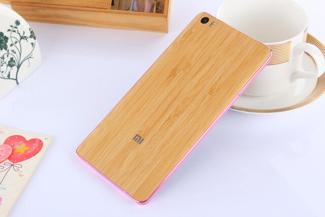Original Hard Plastic Rear Back Housing Cover For XIAOMI MI NOTE 1 5.7 Inch Replacement Back Door Natural bamboo Battery Case