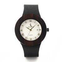BOBO BIRD Calendar Dial Japanses Quartz Movement Wooden Watch LbC02 C03 for Women and Men Round Case Ebony Watch with Watches