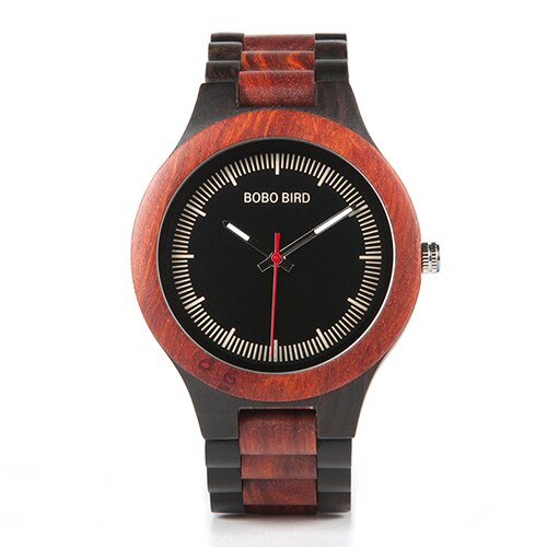 BOBO BIRD V-O01/O02Men's Quartz Watch Top Luxury Brand Bamboo Wood Dress Wristwatch  with Classic Folding Clasp in Wood Gift Box