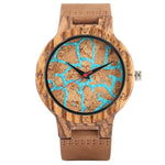 Unique Stripes Lines Dial Wooden Watch Mens Bamboo Creative Quartz Clock Genuine Leather Bangle Reloj de madera 2020 New Fashion