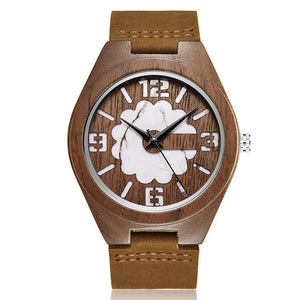 Quartz Watches Wood Mens Clock Unique Design Top Luxury Brand Wooden Bamboo Sport Wrist Watch Black Face Hodinky Man Women 2017