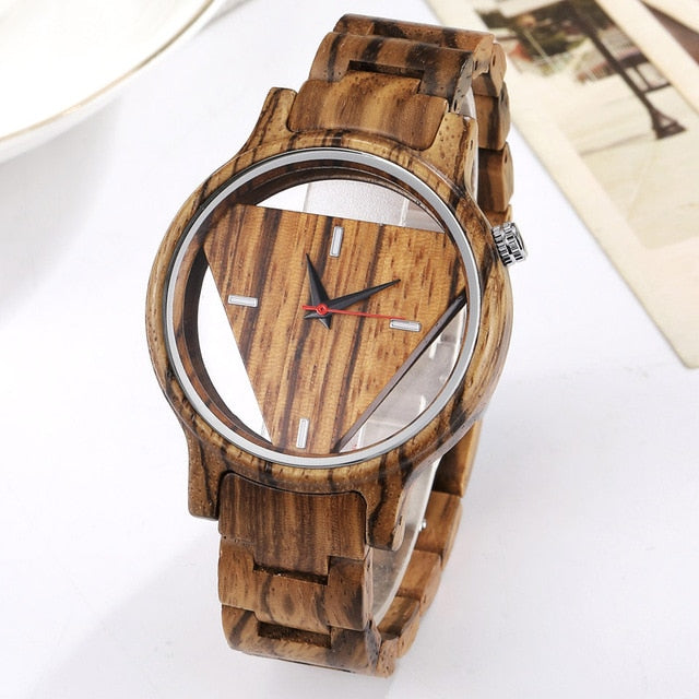 Quartz Watches Wood Mens Clock Unique Design Top Luxury Brand Wooden Bamboo Sport Wrist Watch Black Face Hodinky Man Women 2017